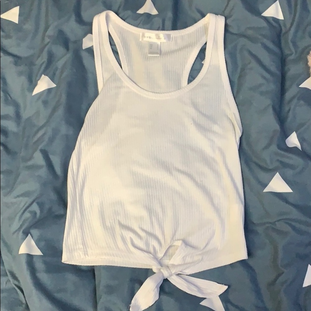 White crop top
